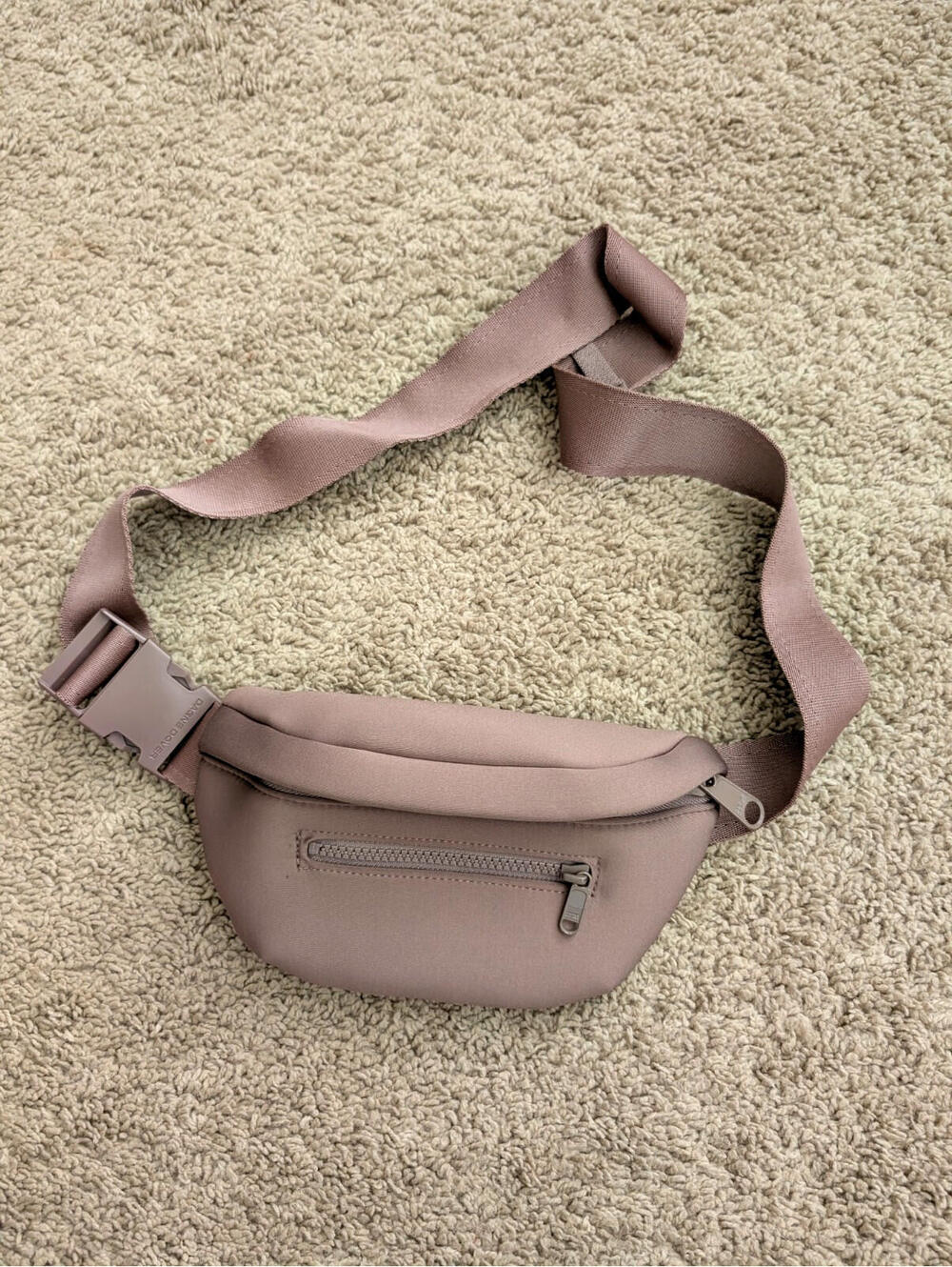 Dagne Dover Ace Belt Bag Dusty Mauve Scuba Fanny Pack Crossbody Sling Bag